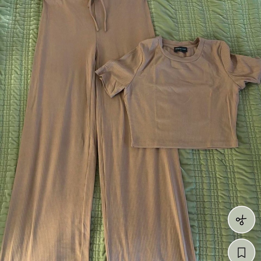 Princess Polly Tan Crop Top set